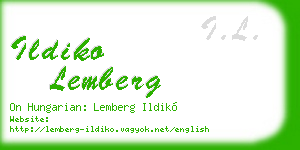 ildiko lemberg business card